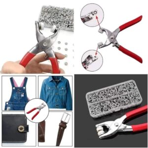 Kit Pince à Pressions avec 100 Boutons Pression – L’outil idéal pour la couture, le cuir et les réparations textiles !