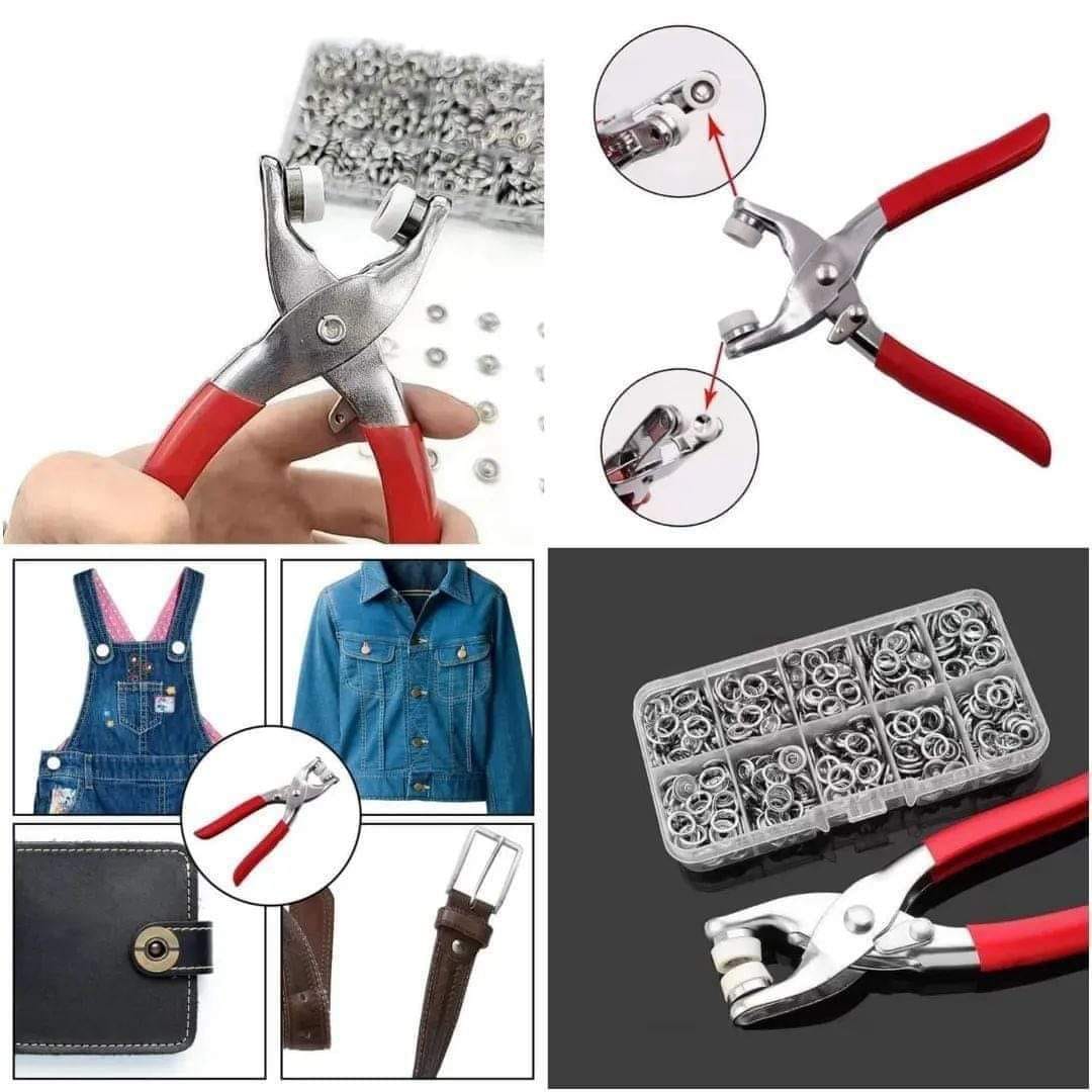 Kit Pince à Pressions avec 100 Boutons Pression – L’outil idéal pour la couture, le cuir et les réparations textiles !