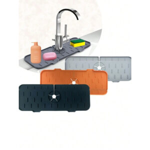 Tapis de Drainage en Silicone Multifonction – Garde votre évier propre et sec