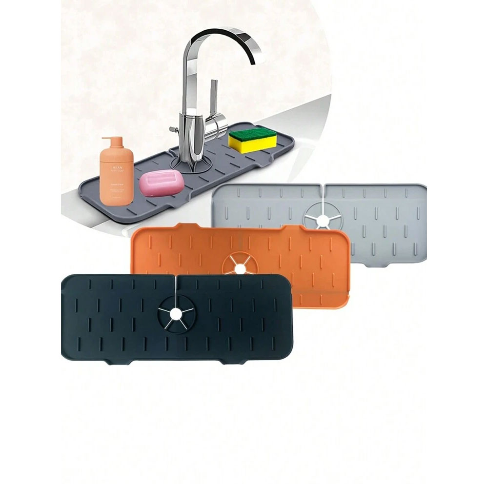 Tapis de Drainage en Silicone Multifonction – Garde votre évier propre et sec