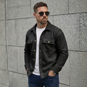Veste Surchemise en Molleton - Noir