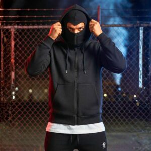 Capuche Zippé avec Cagoule Intégrée - Noir
