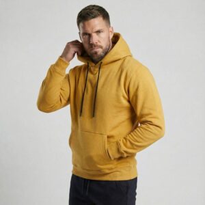 Sweat à Capuche Essentiel - Jaune Moutarde