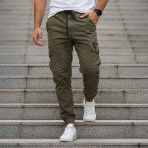 Pantalon Cargo - Vert Militaire