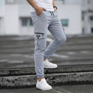 Pantalon Cargo - Gris Claire